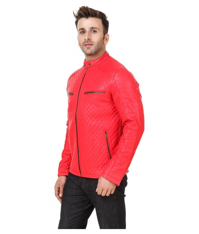 red biker pants