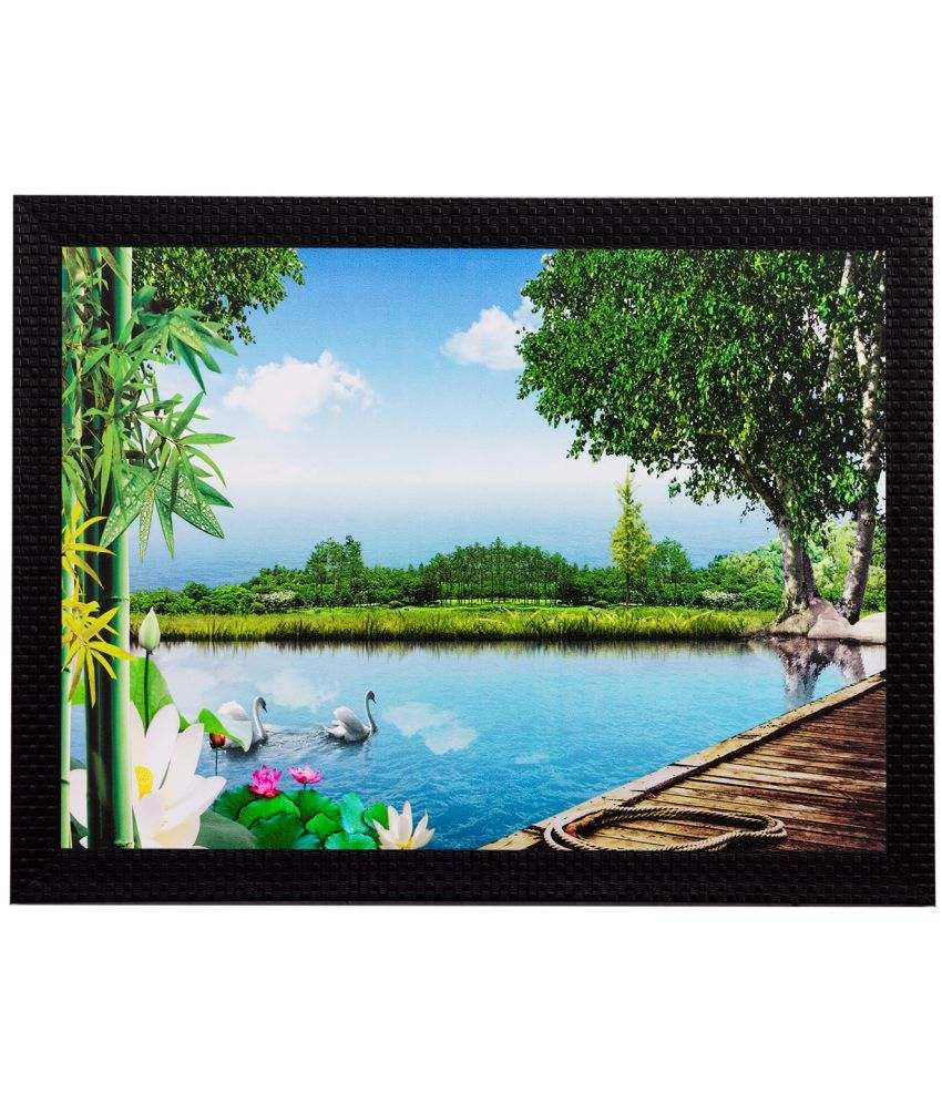     			eCraftIndia Multicoloured Scenary View Wall Art