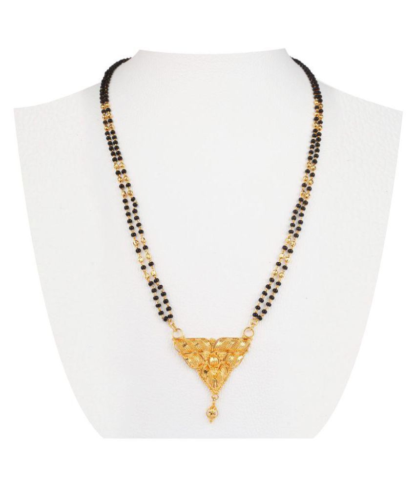 Aabhushan Golden Mangalsutra: Buy Aabhushan Golden Mangalsutra Online ...