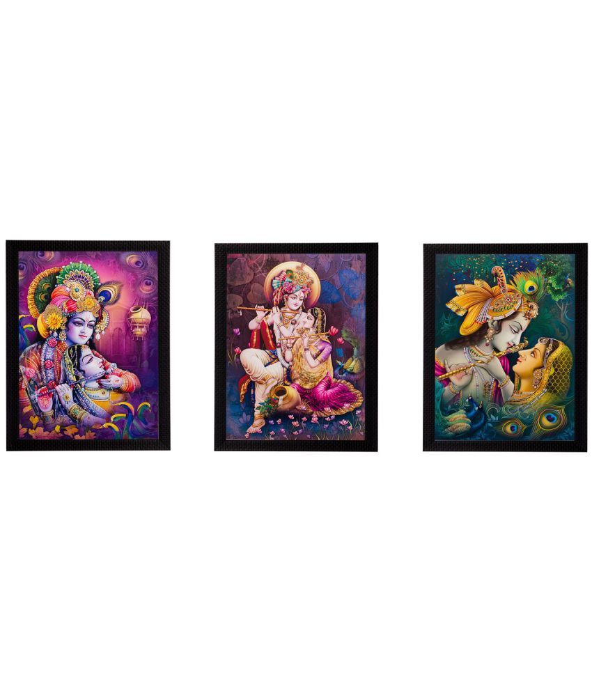     			eCraftIndia Wood Art Prints With Frame 3 Combination