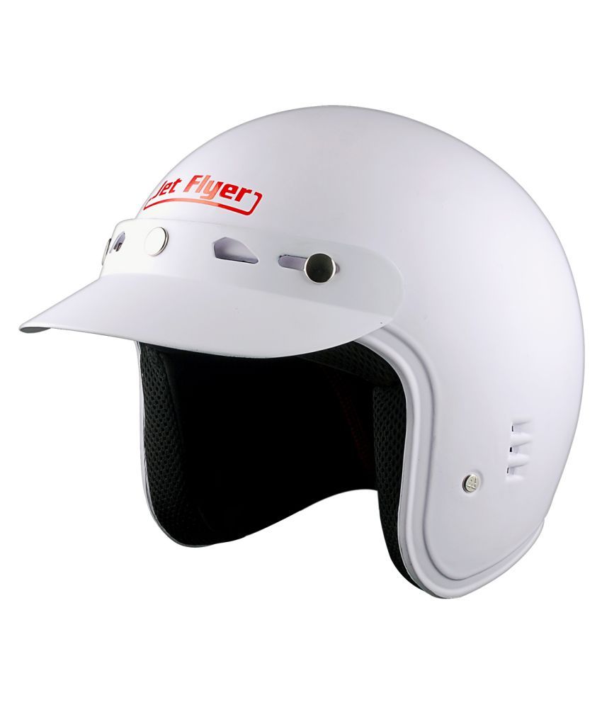 open face helmet with peak