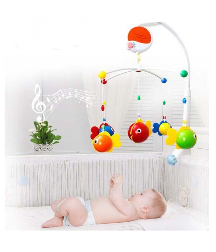 Goappugo Multicolour Crib Cot Baby Musical Mobile Hanging Rattle Toy