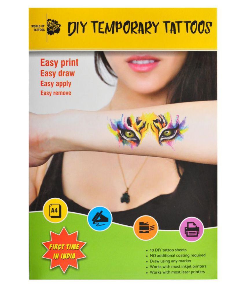 Individual temporary tattoos in black  Print Tattoo