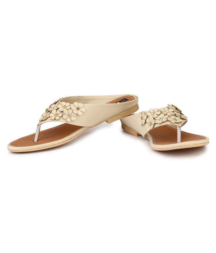 shiny beige flats