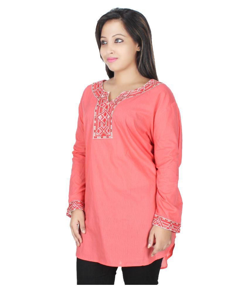 Plus Wink Pink Cotton Tunics - Buy Plus Wink Pink Cotton Tunics Online ...