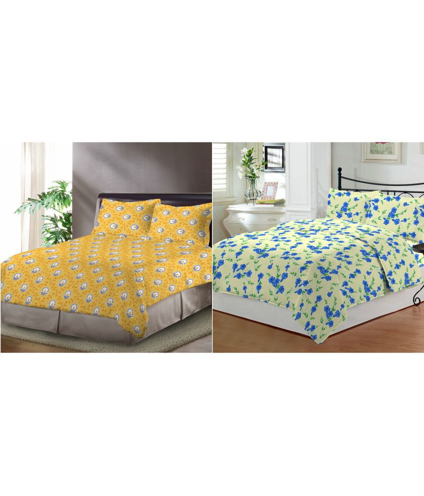     			Bombay Dyeing - Buy 1 Get 1 - Double Poly Cotton Contemporary Bed Sheet