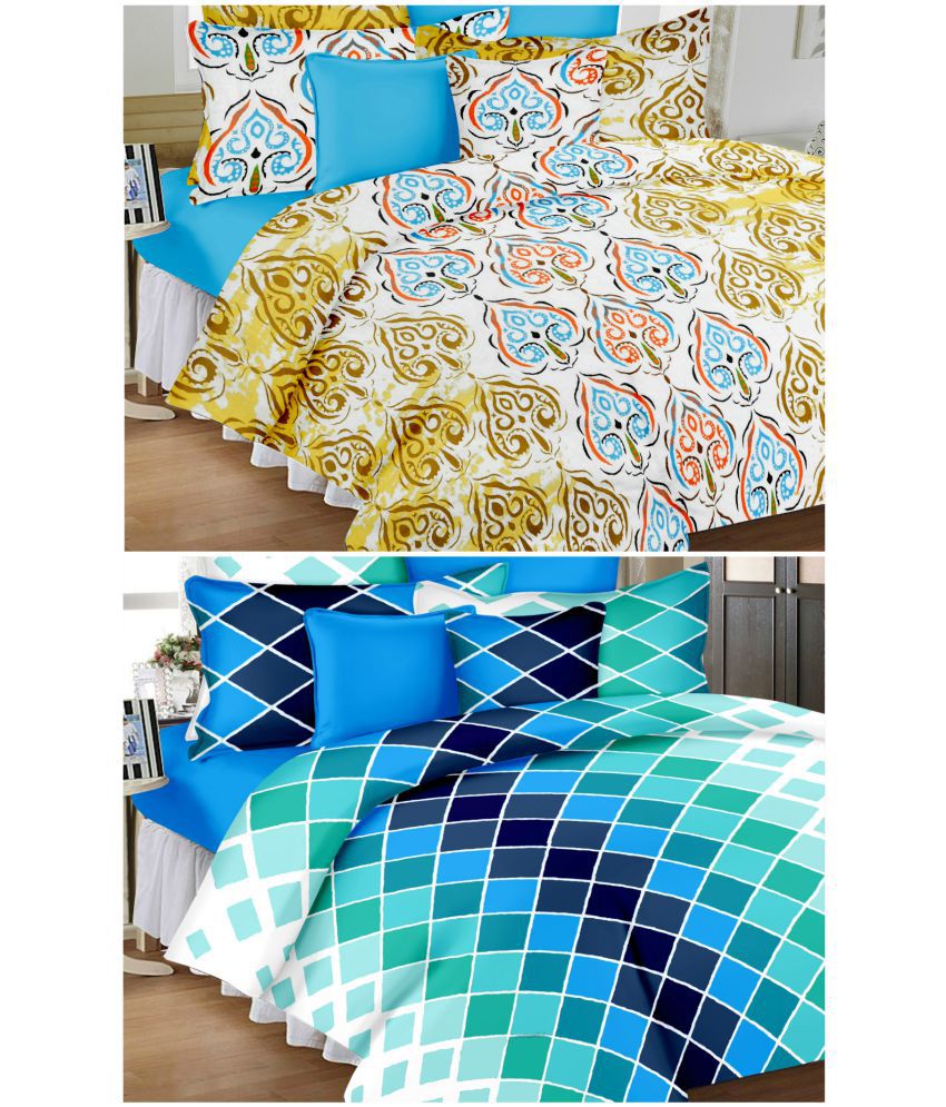     			Divine Casa - Buy 1 Get 1 - 100% Cotton Double Bedsheets