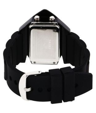 smc black digital led watch