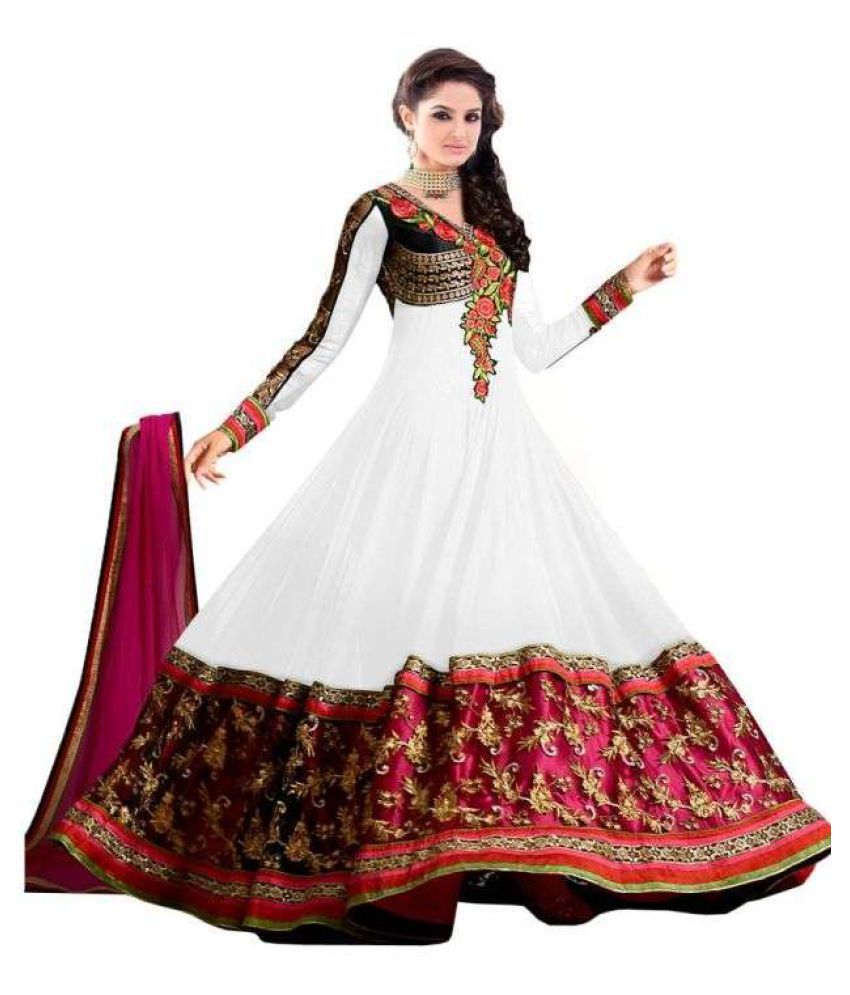 semi saree gown