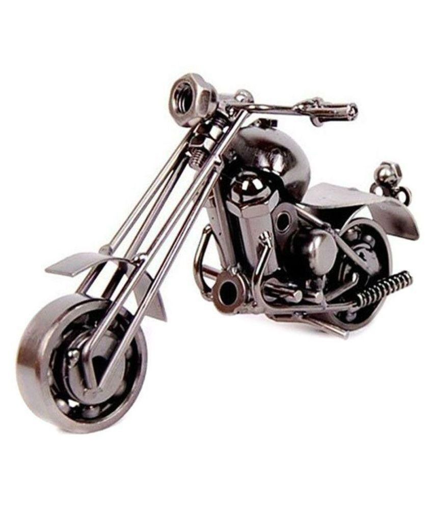     			Worthy Shoppee Black Antique Harley Davidson Decorative Iron Bike