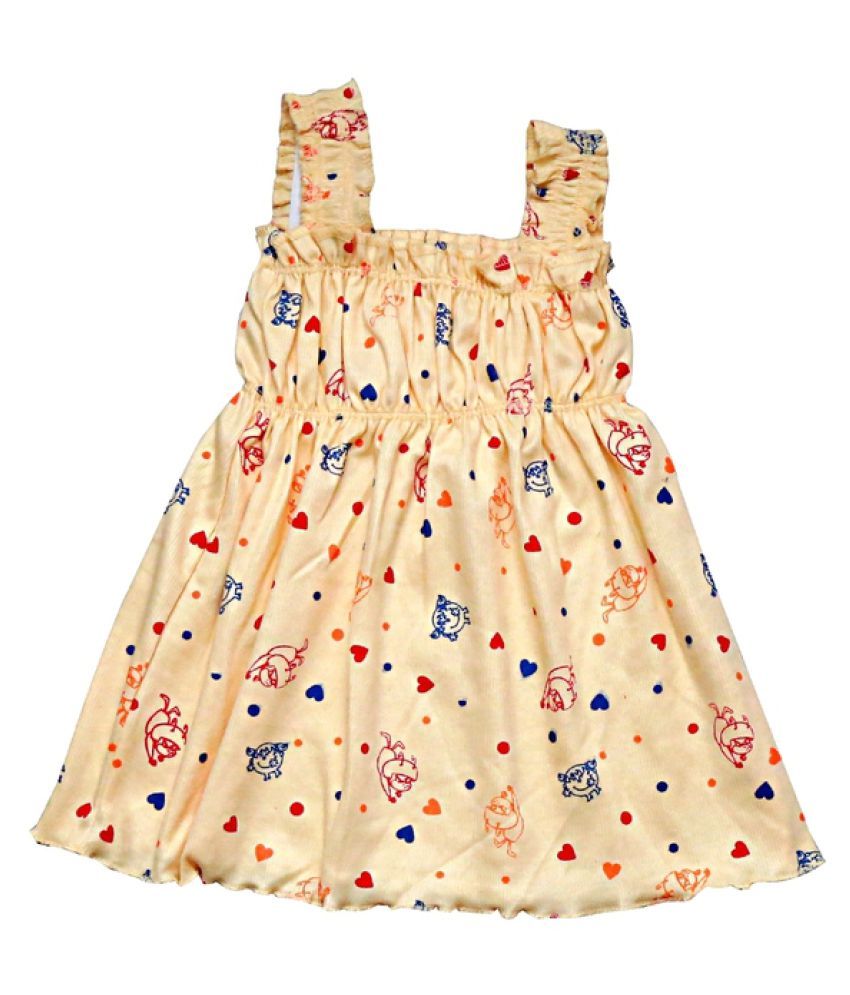 simple cotton frock for baby girl