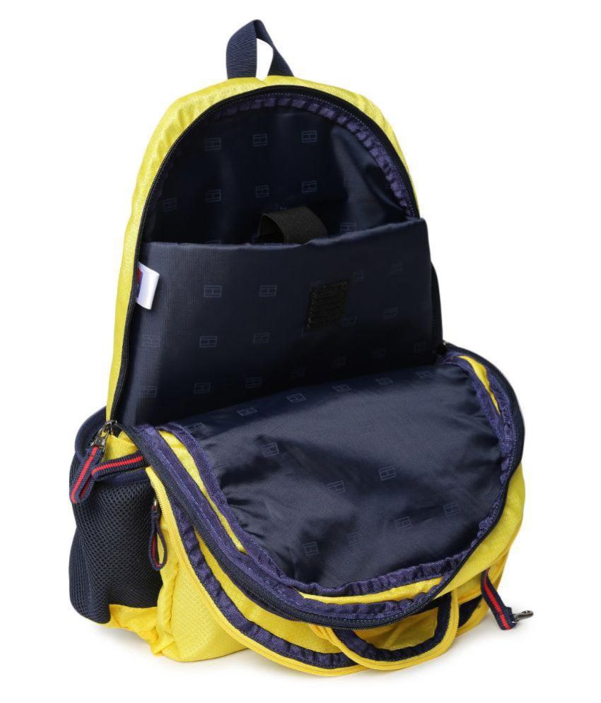 yellow tommy hilfiger backpack