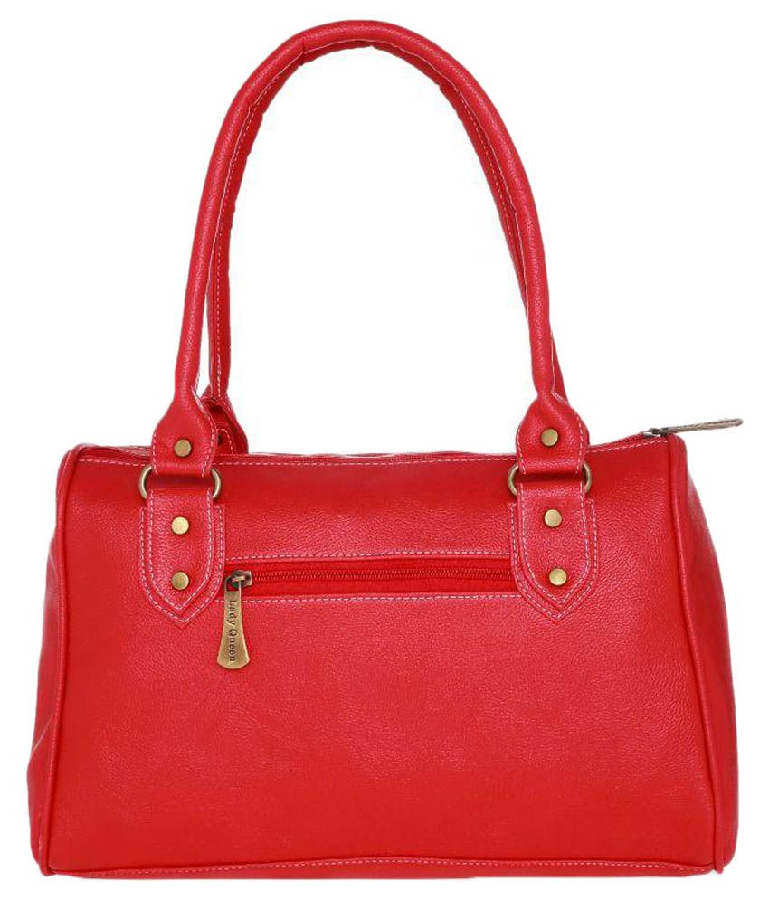 Lady Queen Red Faux Leather Shoulder Bag - Buy Lady Queen Red Faux ...