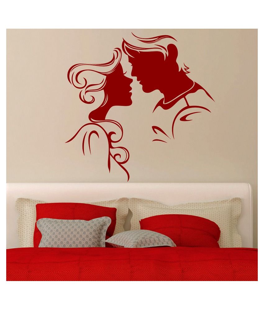 Wallmantra Couple Romantic Vinyl Wall Stickers Buy Wallmantra Couple Romantic Vinyl Wall