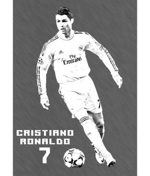 642 Stitches Cristiano Ronaldo Sketch Paper Art Prints