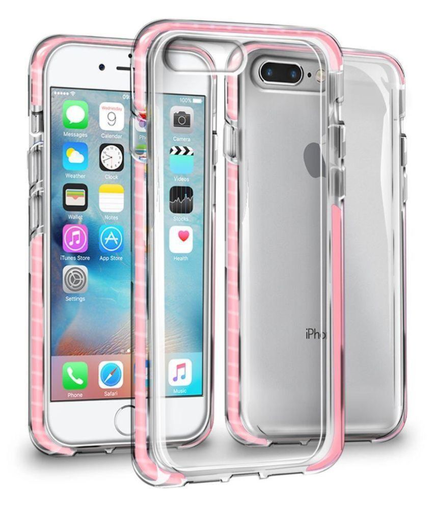 Apple iPhone  7  Plus  Bumper  Cover by Orzly Pink Plain 