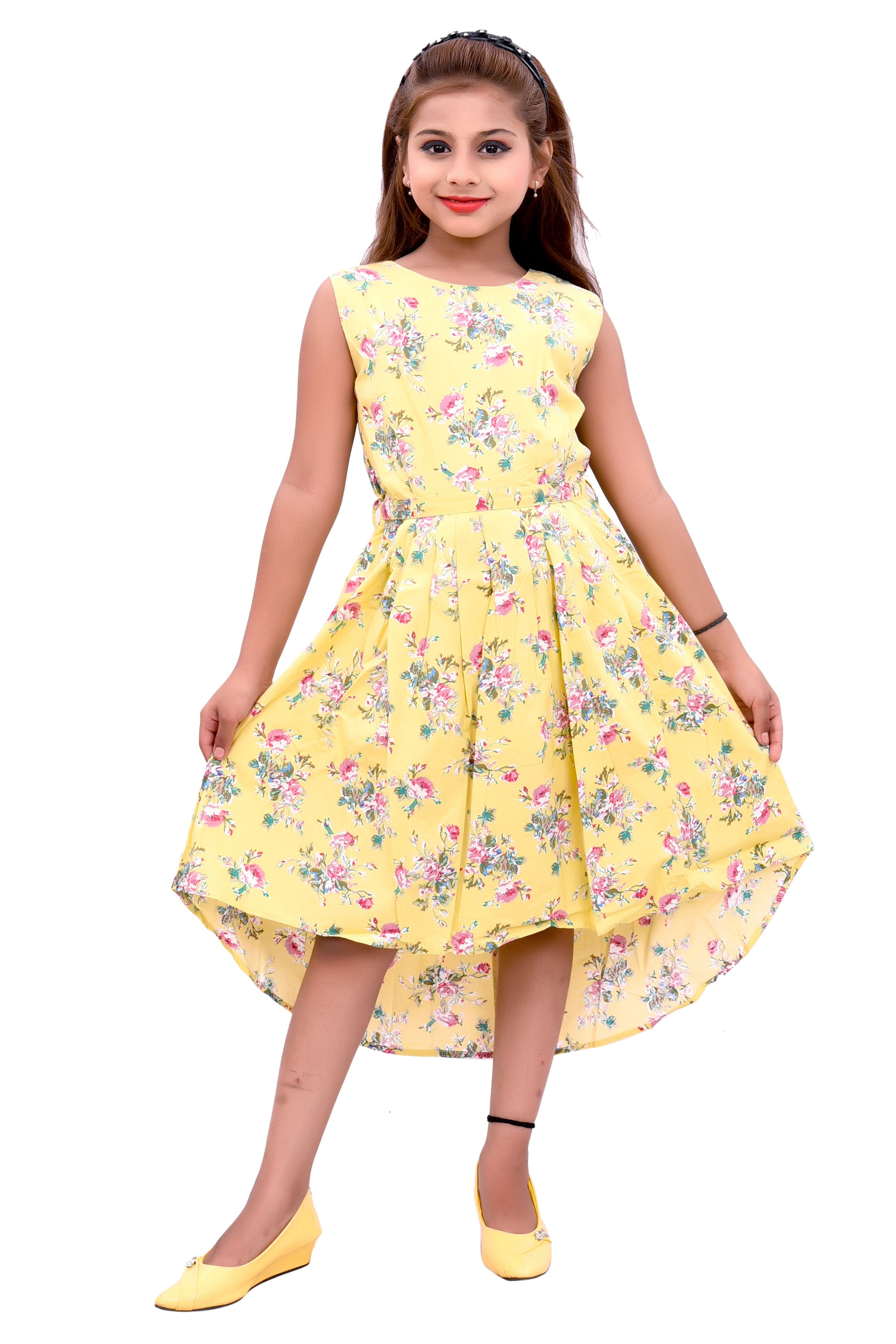 yellow full frock