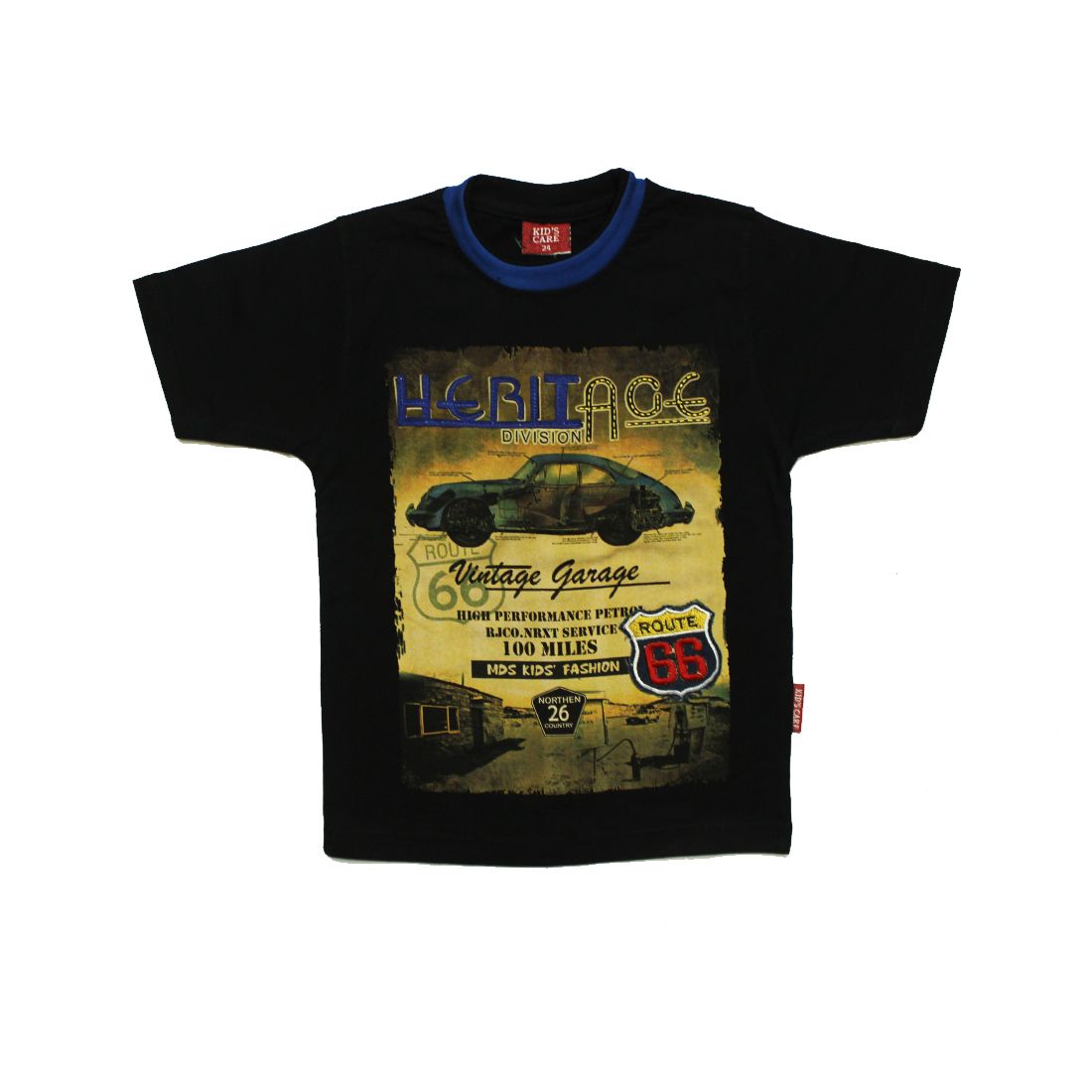 Heritage Division Vintage Garage Printed Casual T Shirt And Half