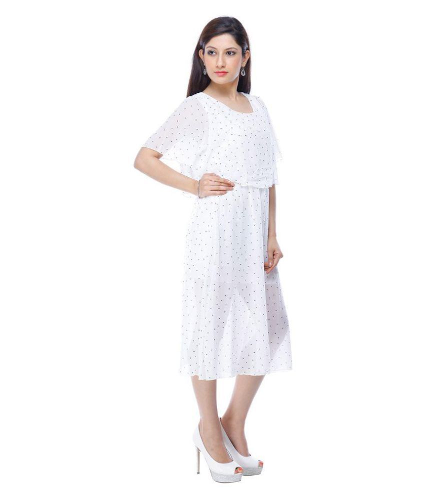 Designeez White Cotton Dresses Buy Designeez White Cotton Dresses Online at Best Prices in