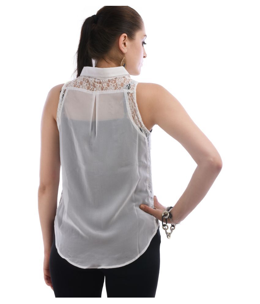 white georgette shirt online