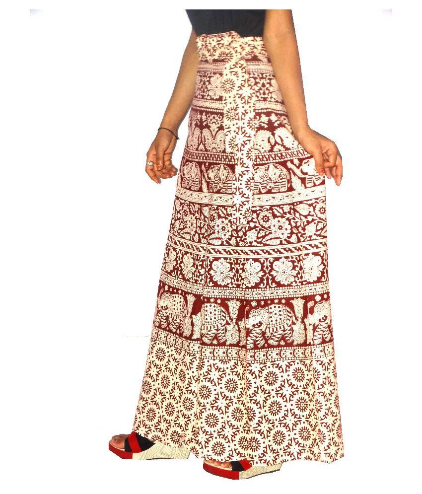 Buy Jaipur Skirt Multi Color Cotton Wrap Skirt Online at Best Prices in