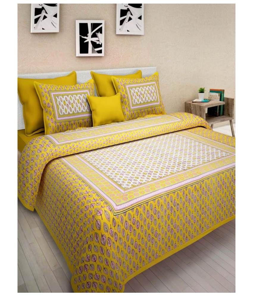 Shreeng King Cotton Traditional Bed Sheet Buy Shreeng King Cotton