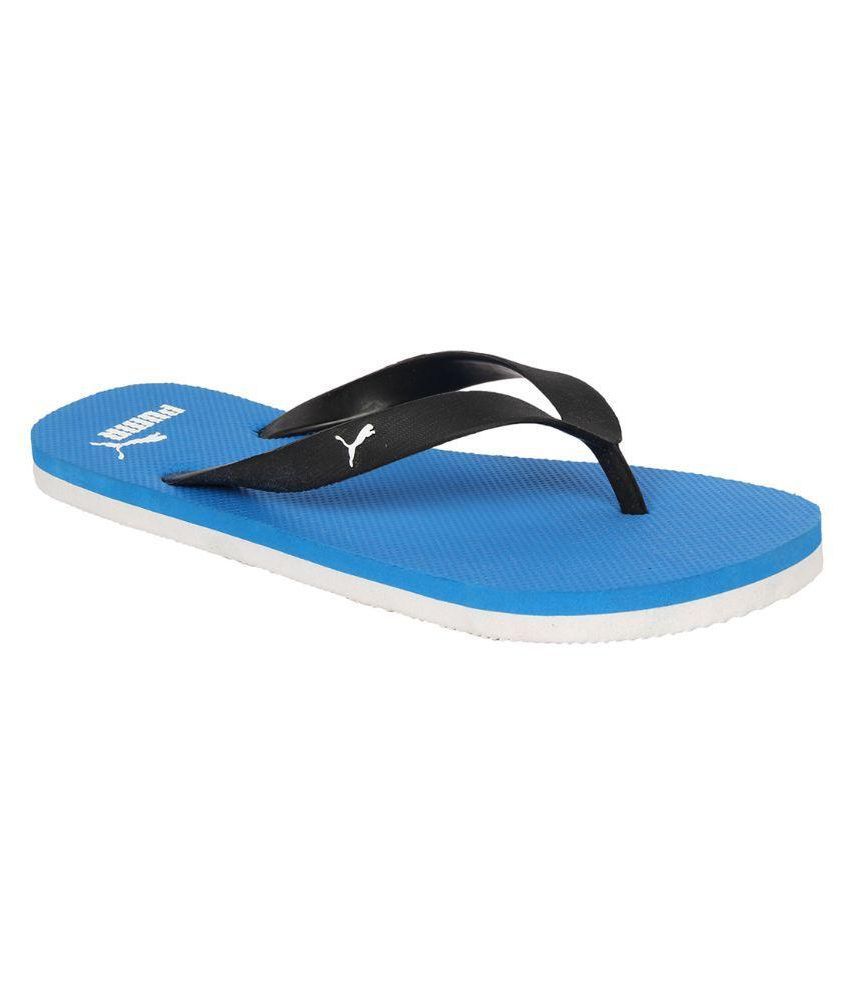 puma blue thong flip flop