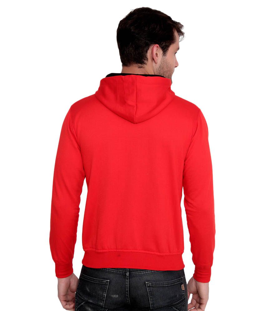 Ansh Fashion Wear Red Hooded Sweatshirt - Buy Ansh Fashion Wear Red ...