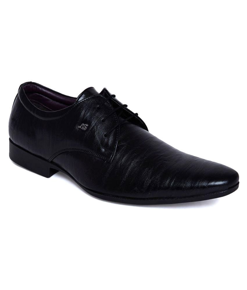 Ants Black Derby Genuine Leather Formal Shoes Price in India- Buy Ants ...