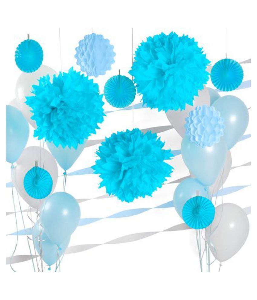 Party Decoration Kit Light Blue And White Party Supplies Buy