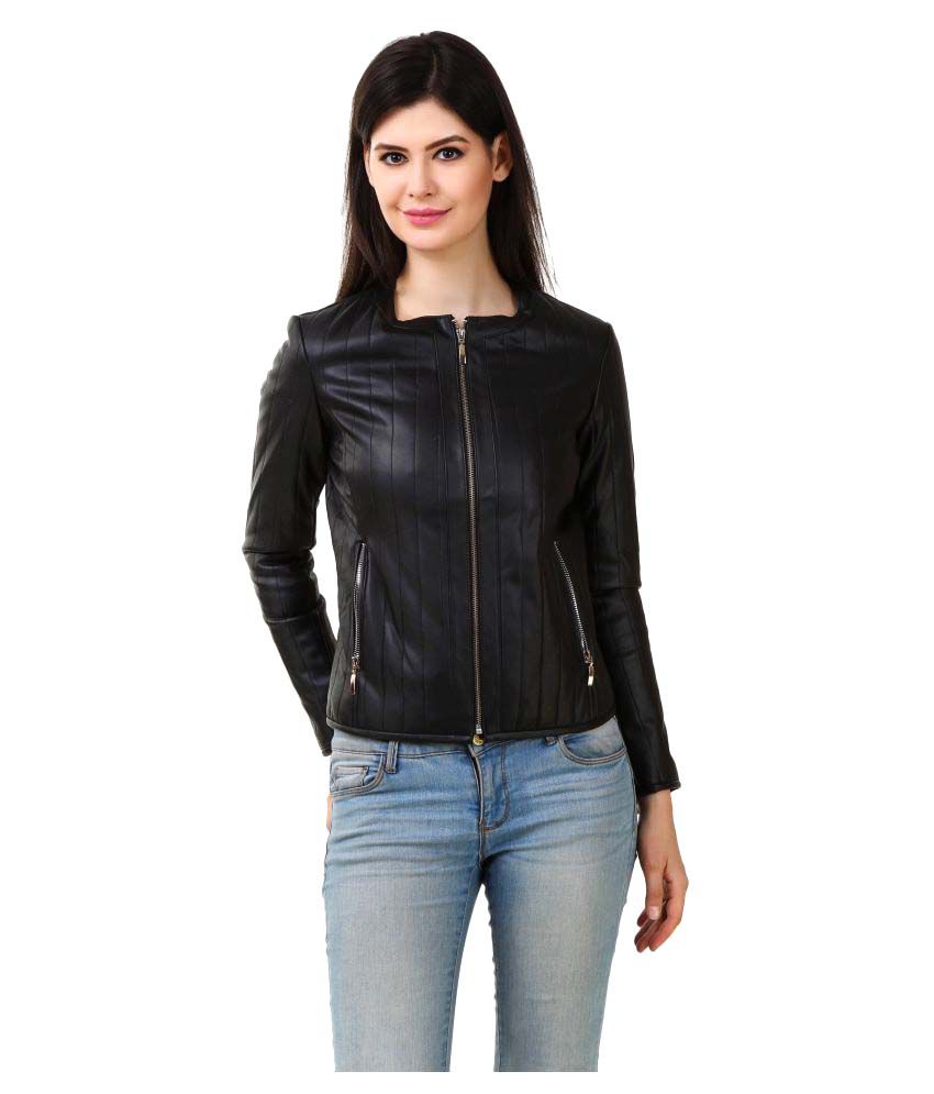 Buy ShemRock Black PU Leather Biker Online at Best Prices in India ...