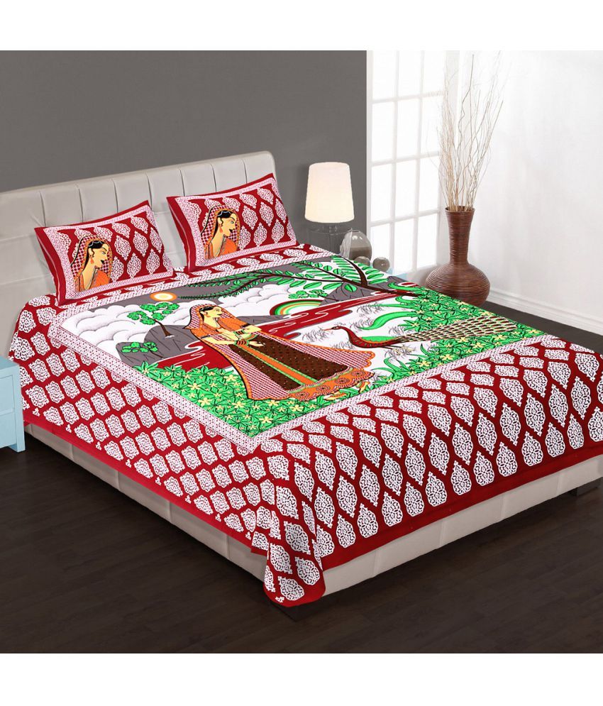 Bedding Bazar King Size Jaipuri Cotton Printed Multi Color Double 1