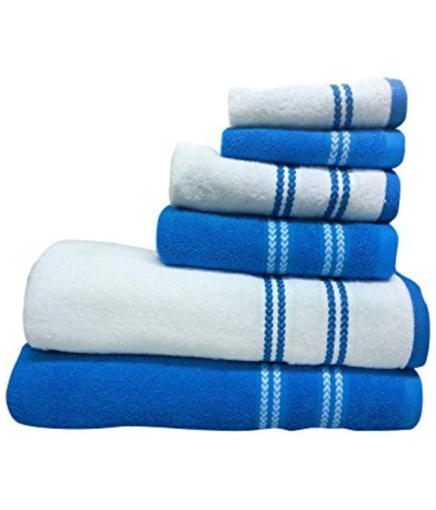     			Spaces Set of 6 Towel Set Multi Bath+Hand+Face Towel Set