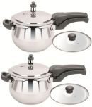 Atalso atalso ss 3.5 ltr 1.5 ltr cooker handi combo 3.5 Stainless Steel OuterLid Pressure Cooker