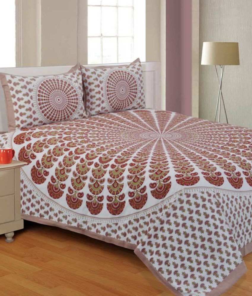     			Uniqchoice Double Cotton Printed Bed Sheet