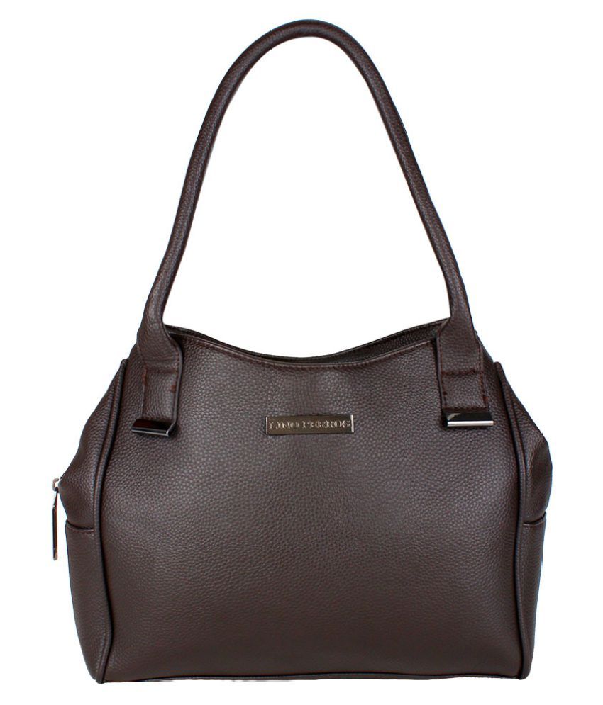 Lino Perros Brown Faux Leather Shoulder Bag - 654596782314