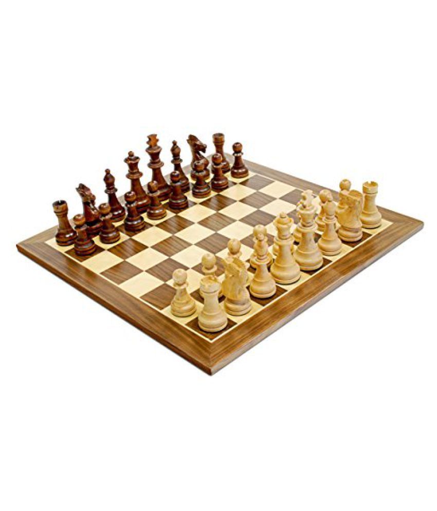 Traditional Staunton Wood Chess Set 14.75 inch Board with 3.75 inch King Buy Online at Best