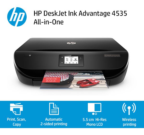 HP DeskJet Ink Advantage 4535 All-in-One Multi-function Wireless Printer