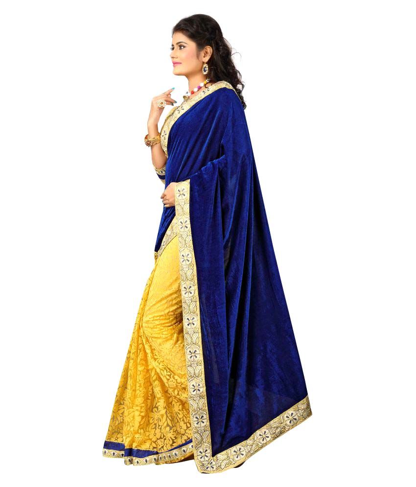 velvet saree plain