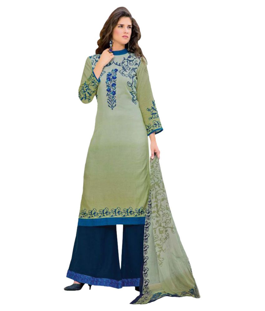 Vbuyz Green Satin Dress Material Buy Vbuyz Green Satin Dress Material