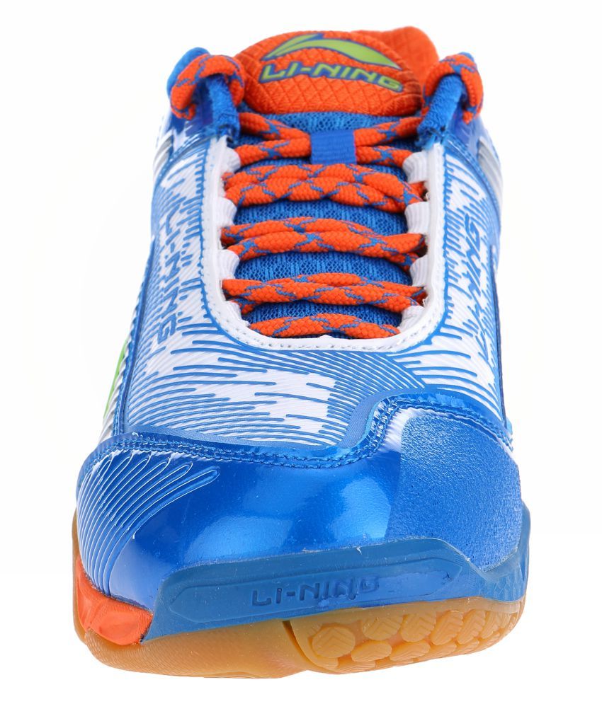 LiNing AYTK0653 NonMarking Blue Male Badminton Shoes