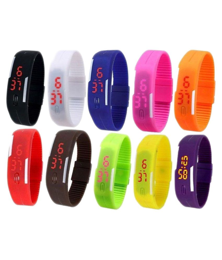 pappi boss led band watch