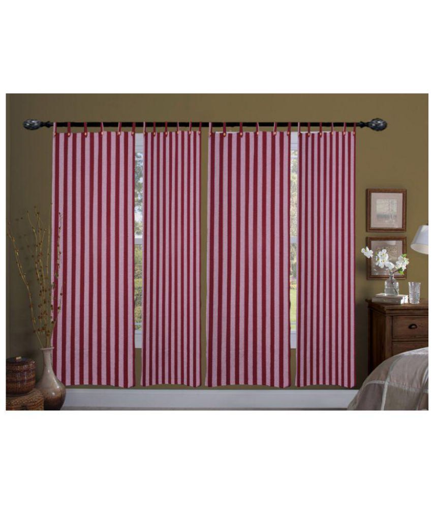     			SBN New Life Style Set of 4 Door Loop Curtains Stripes Multi Color
