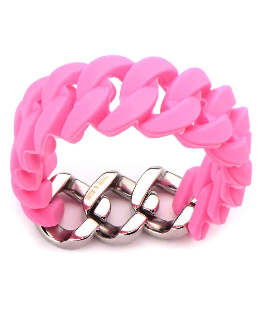 Inox Jewelry Pink Silicon Bracelet: Buy Inox Jewelry Pink Silicon ...