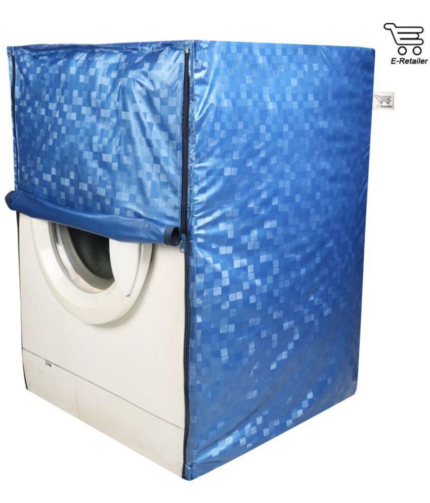     			E-Retailer Single PVC Blue Colour Square Design Front Loading 5KG To 8KG Washing Machine Covers