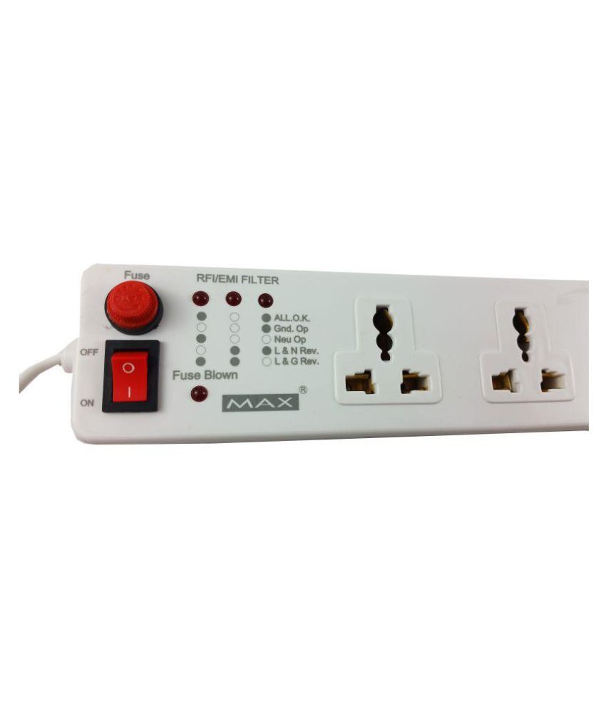 Buy Max 1.5 Meter Extension Board Spike Guard 6 socket Surge protector Online at Low Price in