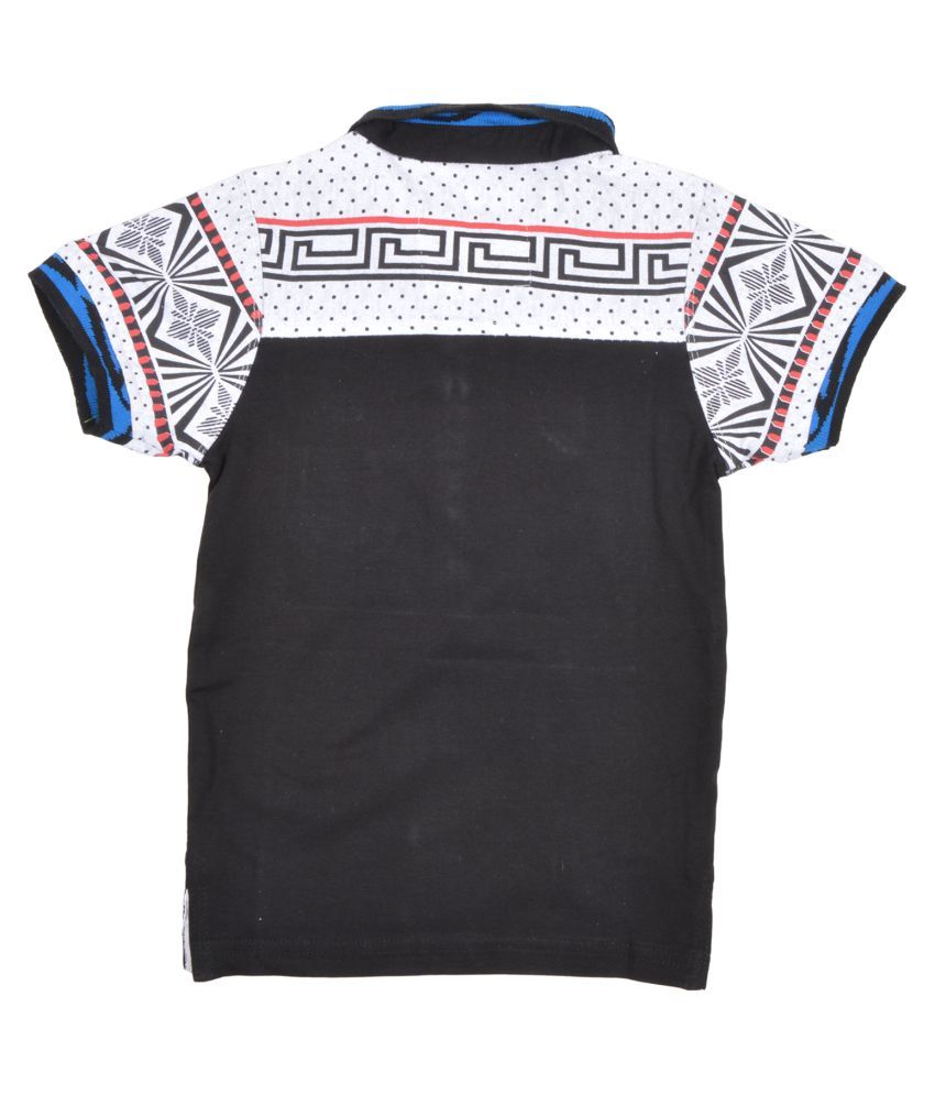 Fresh Sports Black Cotton Polo T-Shirt - Buy Fresh Sports Black Cotton Polo T-Shirt Online at 