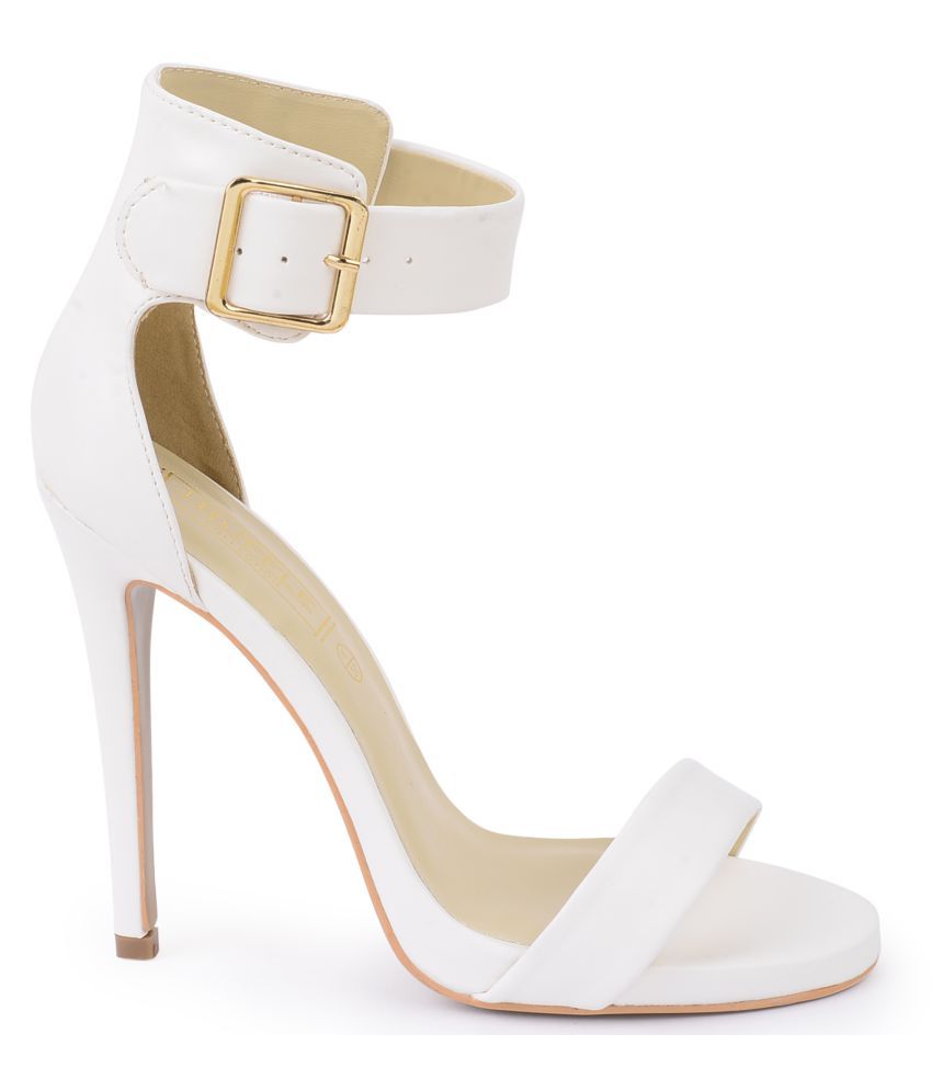Truffle Collection White Stiletto Heels Price in India- Buy Truffle ...