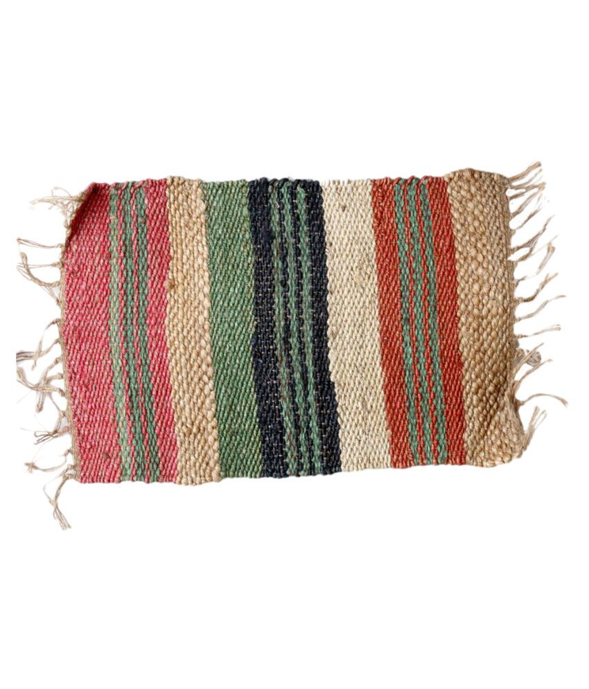 Indiweaves Multi Rug Jute Stripes Buy Indiweaves Multi Rug Jute