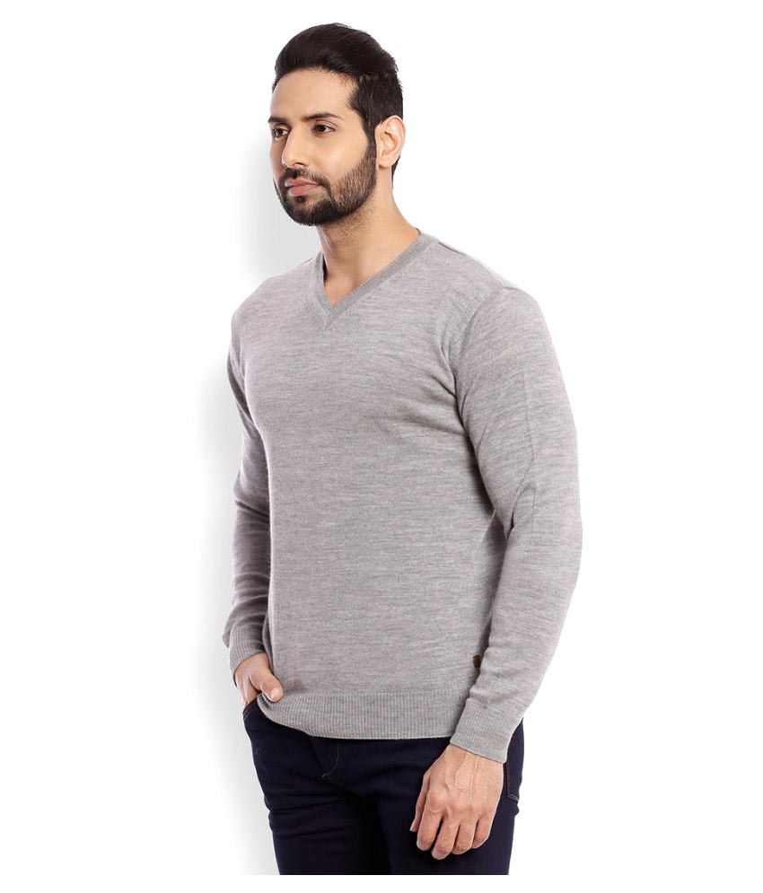 Raymond Grey V Neck Sweater - Buy Raymond Grey V Neck Sweater Online at ...